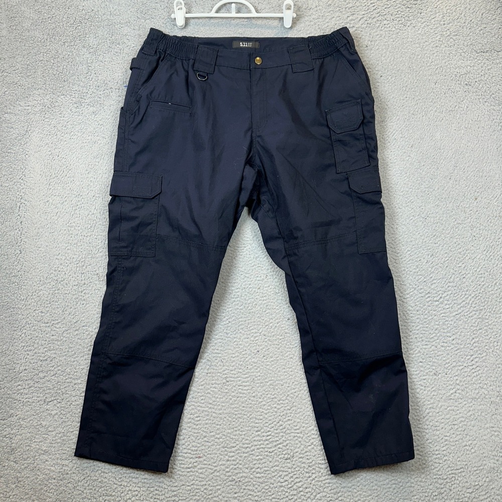 5.11 Tactical Cargo Pants Mens 40X28 Tactical Navy Blue Ripstop Pockets Utility